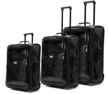 Set de tres maletas troley negras