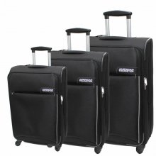 Set de tres maletas blandas negras