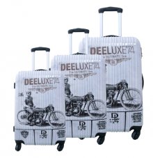 Juego 3 maletas de viaje De Luxe c/ 4 ruedas giratorias